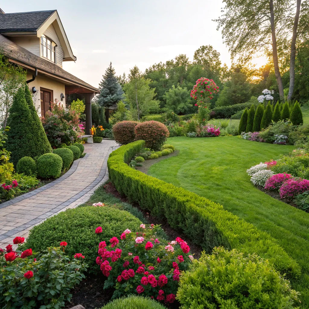 Beautiful garden after drainage installation